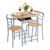 Yaheetech 3 Piece Compact Dining Room Set, Dining Table & Chairs Set for 2