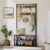 Yaheetech 3-in-1 Coat Rack Shoe Bench Industrial Hall Tree, Rustic Brown