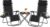 Yaheetech 3PCS Zero Gravity Recliner Portable Foldable Outdoor Sunlounger Table Set w/Pillow & Carry Strap for Patio Deck Garden Pool Black