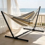 Yaheetech Desert Stripe Hammock Bed with Adjustable Steel Stand, Travel Bag sold & shipped by MONUMART LIMITED