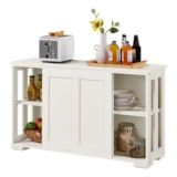Yaheetech Sideboard Buffet 106.7x33x63cm, Antique White