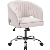 Yaheetech Velvet Vanity Swivel Dressing Table Chair with Tufted Back