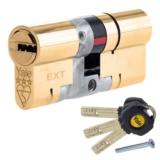 Yale B-YS3-5545B Anti-Snap 3 Star Euro Double Cylinder, High Security, 55:45 (100mm), Brass Finish