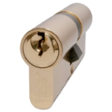Yale Euro Double Cylinder, 3 Keys Supplied, Standard Security, Boxed, Suitable for All Door Types, Brass Finish, 35:10:35 (80 mm)