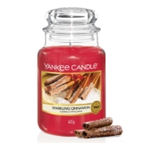 Yankee Candle Scented Candle Sparkling Cinnamon Large Jar Candle Burn Time: up to 150 Hours