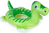 Yellcetoy Pool Inflatables for Kids, Dinosaur Rubber Ring Pool Floats Swimming Pool Toys for Children, Dinosaur Swim Ring with Sound Tails for Boys Girls Summer Beach Water Party Toys