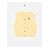 Yellow Button up Knitted Waistcoat