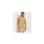 Yellow Polka Dot Cowl Neck Mesh Mini Dress