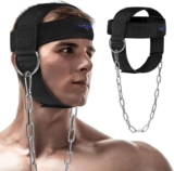 Yes4All Adjustable Neck Harness for Weight Training/Neck Exerciser with Wide Padded Strap Support Neck Strengthener & Resistance Training,