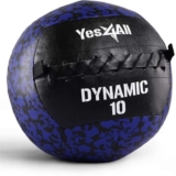 Yes4All Wall Ball, Soft Leather Weighted Ball, Sand Iron Core for Dynamic Multifunctional Exercise, 6lbs 30lbs