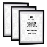 YiPinYin Black 30×40 Frames, 3-Pack with Acid-Free Mount for 11×14