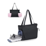 Yoga Tote Bag with Mat Holder and Shoe Compartment