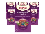 Yogi Tea, Ashwagandha Balance, Organic Herbal Tea, Blend of Ashwagandha, 6 Packs of 17 Tea Bags (102 Teabags Total)