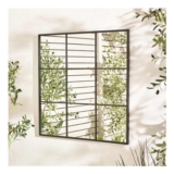 Yoko Black Medium Window 80x80cm Garden Mirror