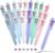 Yoosso 24 Pack 6-Colour Retractable Pens, Teacher Supplies Deals, 0.7 mm 6 Colours in 1 Pen, Ideal for Back To School Supplies and First Day Of School Gift