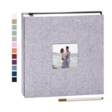 Yopih Self-Adhesive Photo Album, 40 Pages, Window, Grey