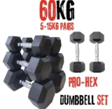 York Barbell PRO Hex Dumbbells Bundle 60Kg Set