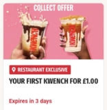 Your First Kwench – Via KFC App – Collect Offer (Selected Accounts)