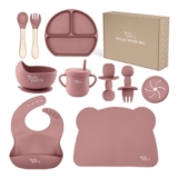 Yum Yums Pink 10-Piece Baby Weaning Feeding Kit