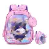 Yumcute Lightweight Waterproof Character-Print School Backpack