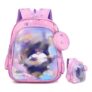 Yumcute Lightweight Waterproof Character-Print School Backpack