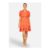 Yumi Orange Cotton Lace Trim Skater Shirt Dress