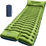 Yuzonc Camping Sleeping Pad, Ultralight Inflatable Camping Mat with Pillow Built-in Foot Pump Portable Inflatable Sleeping Pads Compact for Outdoor Camping, Backpacking, Hiking, Tents