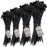 ZARB 200Pcs Cable Ties Assortment with 4 Sizes (100/150/200/250mm) x 3.6mm – Sold by Zarb FBA