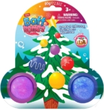 ZIMPLI Christmas Tree Baff Bombz on Gift Card, Xmas Gift, Bath Bombs Stocking Filler for Boys & Girls, Fizzers for Kids, UK Made