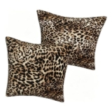 ZISHAN 2pc Leopard Print Cushion Covers 45×45 Cm