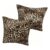ZISHAN 2pc Leopard Print Cushion Covers 45×45 Cm