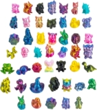 ZISHAN 50pcs 3D Printed Animals Miniature Set, 50PCS 3D Printed Collection with Random Colours and Styles, Desk Pets for Creative Play and Decoration, 3D Printed Cats Turtles and Other Animal Figures