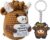 ZISHAN Highland Cow Gifts, Positive Crochet Animals, Emotional Support Crochet, Desk Decoration and Emotional Support Companion, Crochet Gifts for Women, Highland Cow Gifts for Women with Keychain