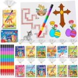 ZMLM Party Bag Fillers for Kids – 24 Pcs Colouring Books with Crayons