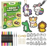 ZOOI Arts and Crafts for Kids, 3D Puffy Art Kids Craft Set, Craft Kits for Kids DIY Magic Puffs Animals, Girls Birthday Presents Creative Toys, Gifts for 4-12 Year Olds Girls Boys