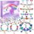 ZOOI Unicorn Gifts for Girls, Bracelet Jewellery Making Kit Arts and Crafts Back to School Gifts Charm Bracelet Making Kit Stocking Fillers Kids, Unicorn Toys Girls Birthday Presents Ages 6 7 8 9 10