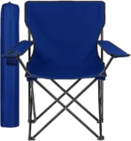 ZOPPER Camping Chair – Blue Portable Folding Chair with Cup Holder Compact & Lightweight Garden and Other Occasional Outdoor Use Ideal for Caravan trips, BBQs, Beach, Picnic, and Travelling