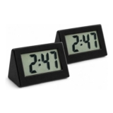 ZYCEHO 2-Pack Small Digital Clock, Battery-Operated, Silent LCD Display