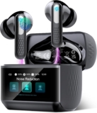 ZYHKON Wireless Earbuds, 2026 Bluetooth 5.4 Headphones In Ear with ANC/ENC Noise Cancelling Mic, HiFi Stereo Bluetooth Ear buds with Multifunctional Touchscreen, 5 EQ Modes Bluetooth Earphones, Black