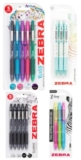 Zebra Z-Grip Retractable Funky Smooth Ballpoint Pens Assorted 5 Pack / Ombre Soft Touch Black Retractable/Daisy Mint – 3 Pack – Clubcard
