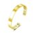 Zecimi Magnetic Adjustable Gold Stainless Steel Bangle