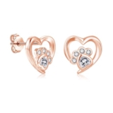 Zecimi Silver Stud Earrings for Girls, 10mm, AAAAA Zirconia