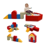 Zedachica 8-Piece Soft Play: Foam Climbing Blocks & Ball Pit