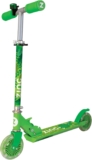 Zinc Two Wheeled Explorer Kids Scooter for Ages 3 Folding 2-Wheel Kick Scooter with Light Up Wheels, Lightweight, Height Adjustable, Anti-Slip Footplate, Rear Footbrake