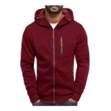 Zip-up Mens Slim-Fit Hoodie with Pockets, Lightweight