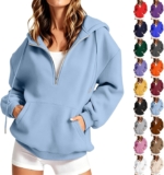 Zipped Hoodies for Women UK Drawstring Long Sleeve Pullover Sweatshirt