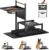 Zoyiancy Elevated Food Bowl Stand with Spillproof Mat, 2 Stainless Steel Raised Dog Bowls, Adjustable Cat Feeding Station Holder, Pet Double Feeder for Medium,Large Dogs
