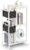 Zoyiancy Rolling Book Cart with Wheels, 3-Tier Mobile Book Organization with 2 Storage Bags, Utility Cart Storage Rack with Wheels for Study Office Home Kitchen School Classroom Living Room