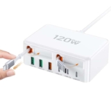Zuanql 8-in-1 USB Charging Station (Max Output 20W USB-C, 15W USB-A, 12W Lightning Cable) – Sold By Shunhaikeji / FBA