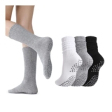 Zuimei 3 Pairs Pilates Grip Slouch Socks for Women